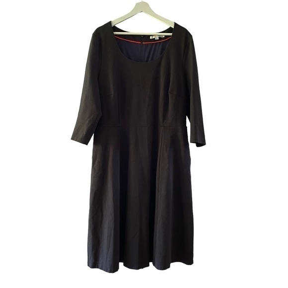 BODEN Julianna Black Ponte Knit Dress Style J0021 Women’s Size 18L - Picture 1 of 7